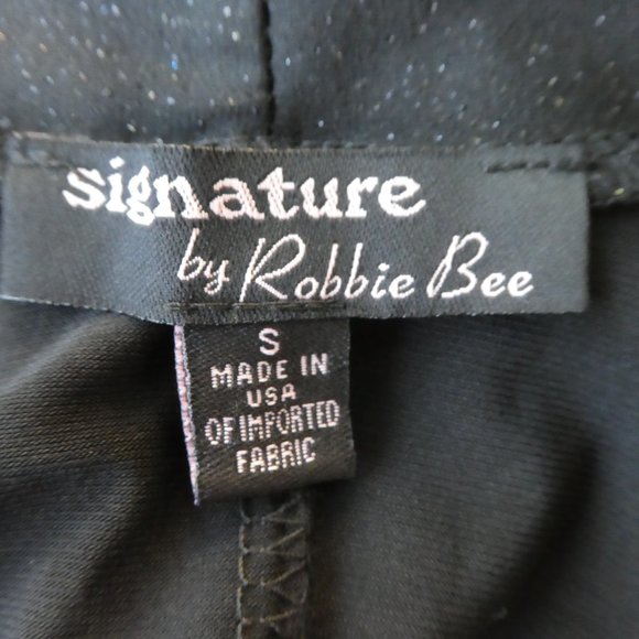 Vintage Black Evening Glittery Jacket Shawl Butterfly Sleeve Open Front Flowy US - Picture 5 of 6